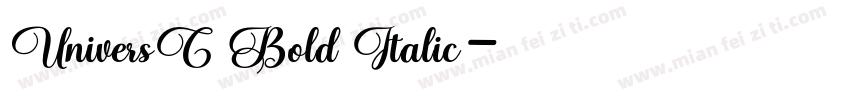 UniversC Bold Italic字体转换
